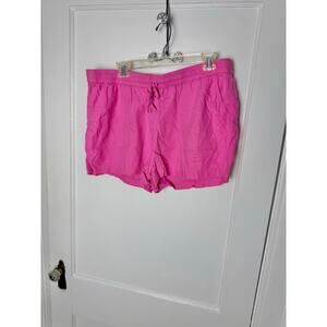 J. Crew Linen Blend Lightweight Gauzy Loose Flowy Pink Pull On Shirts Large NEW